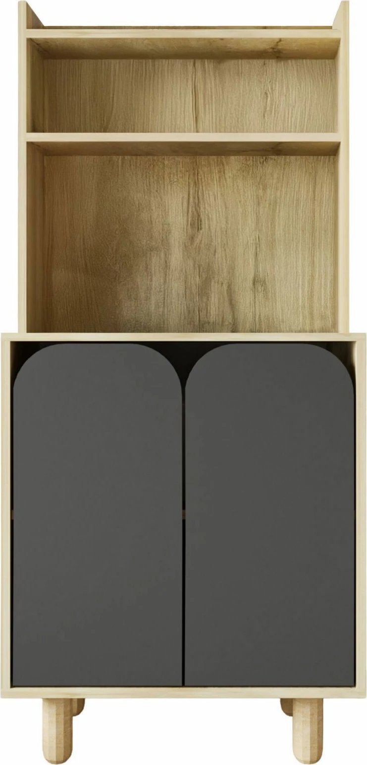 Dollap multifunksional Skye Decor, Parma 2, ngjyrë lisi safir dhe antracit