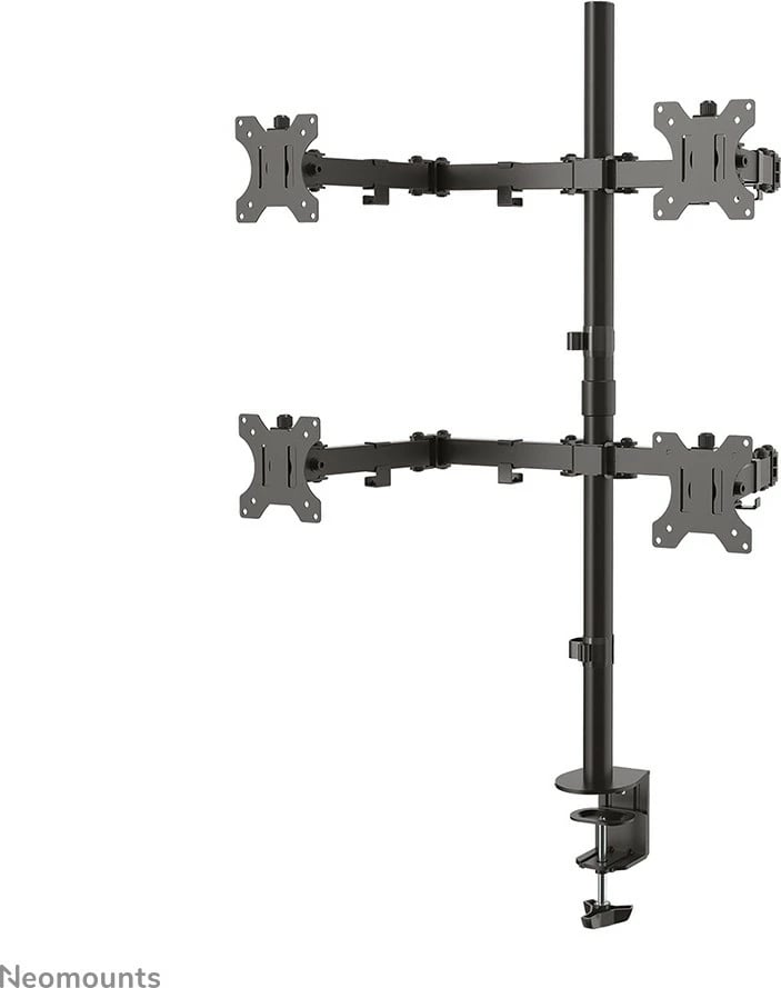 Krah monitori Neomounts FPMA-D550D4BLACK, Clamp/Bolt-through, 6 kg, 33 cm (13"), 81.3 cm (32"), 100 x 100 mm, e zezë