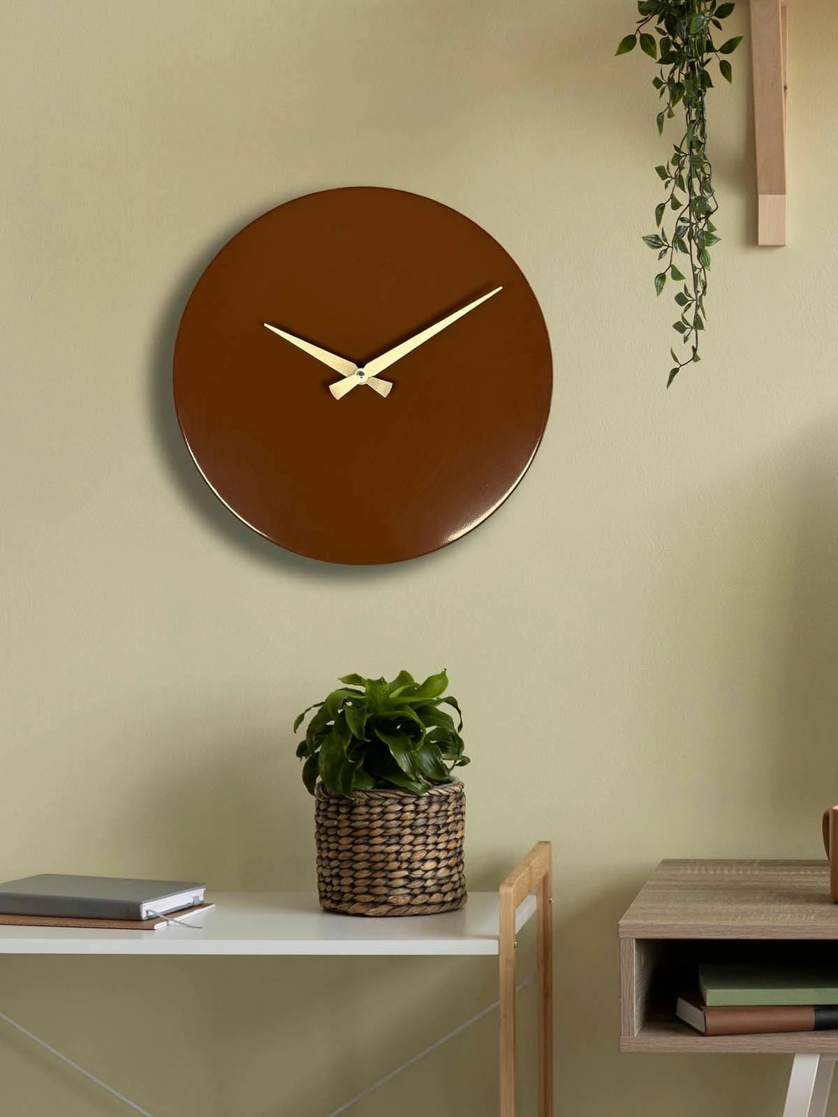 Orë muri dekorative prej metali, Wallity, ngjyrë kafe, 35Sivmet, 35x35cm