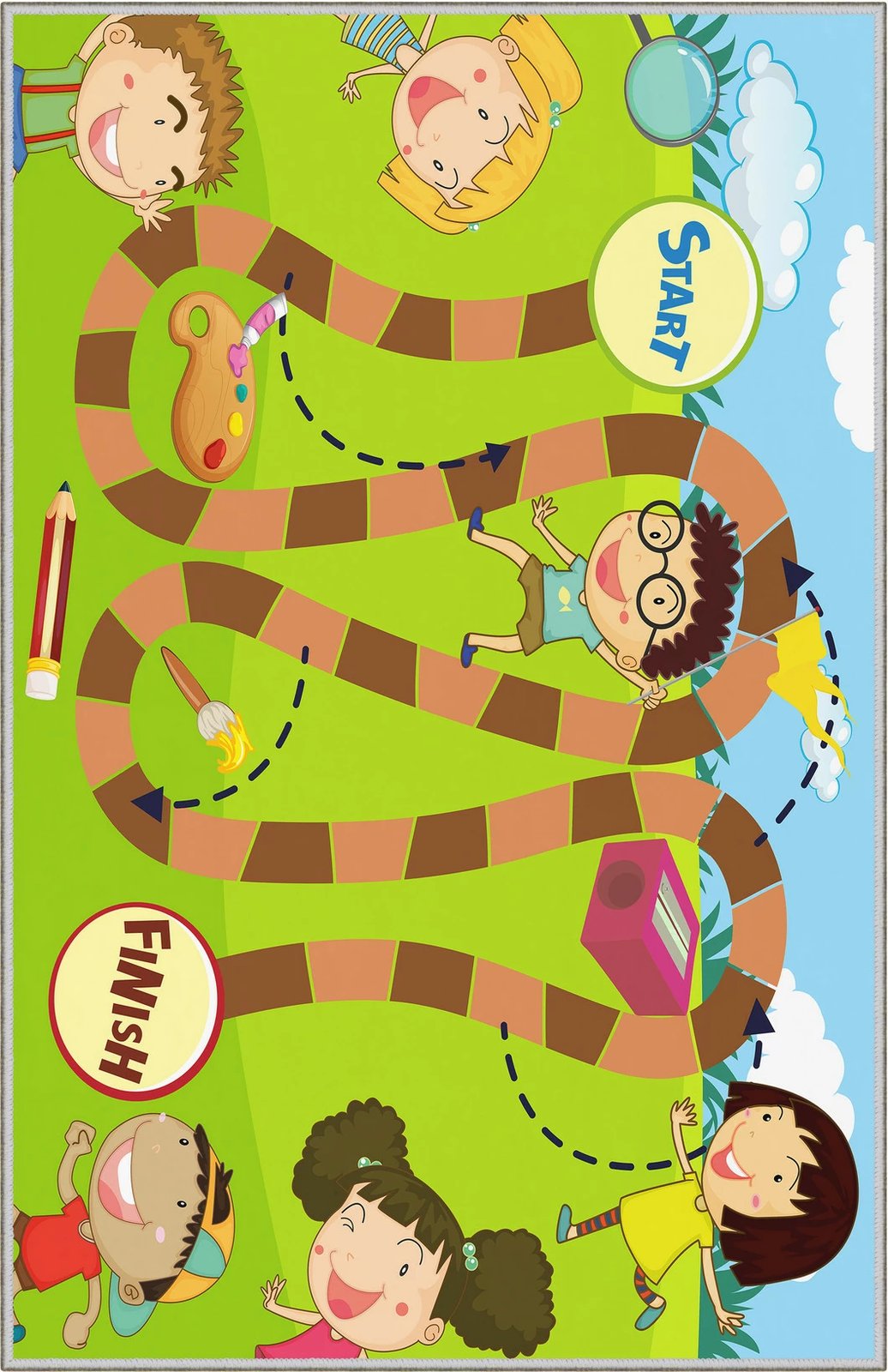 Qilim shumëngjyrësh për fëmijë, 80x120cm, Conceptum Hypnose, WOOKECE091