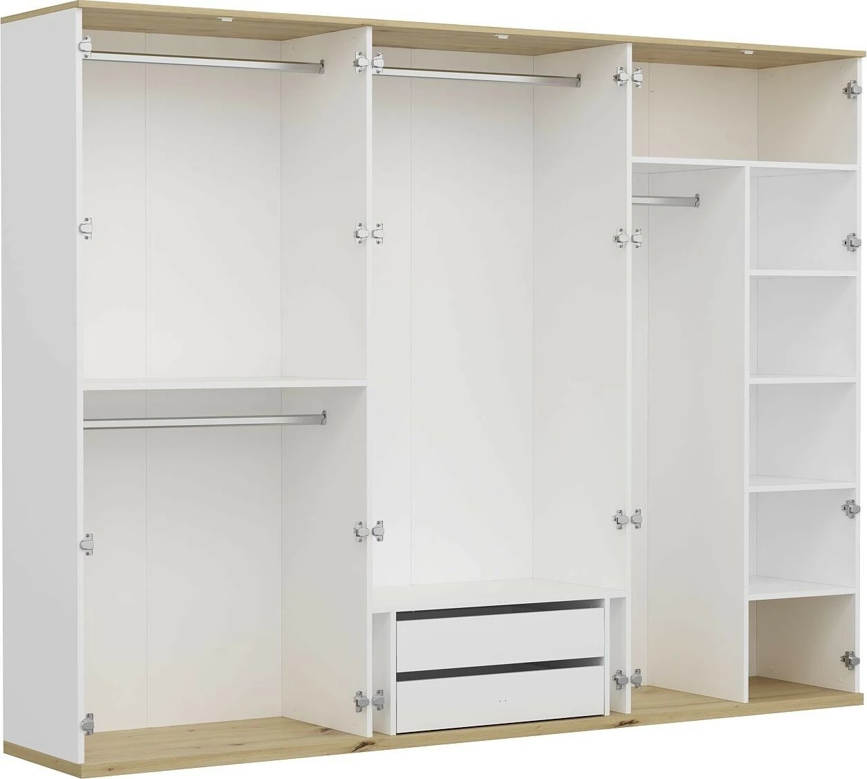 Dollap Skye Decor, Kale Line, i bardhë, 270x206x52cm