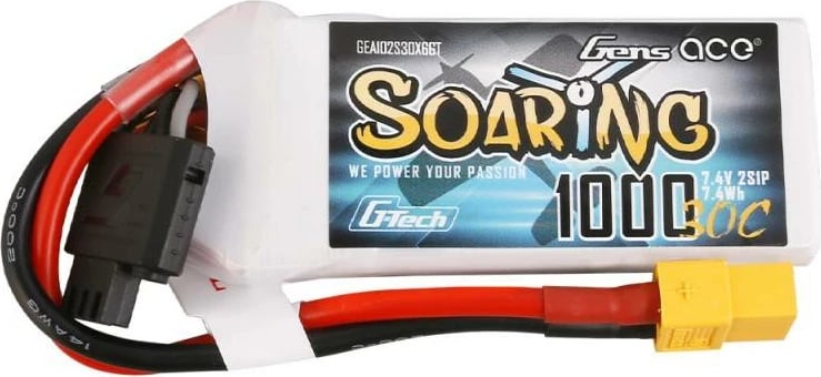Bateri Gens Ace Soaring G-Tech 1000mAh 7.4V 30C XT60