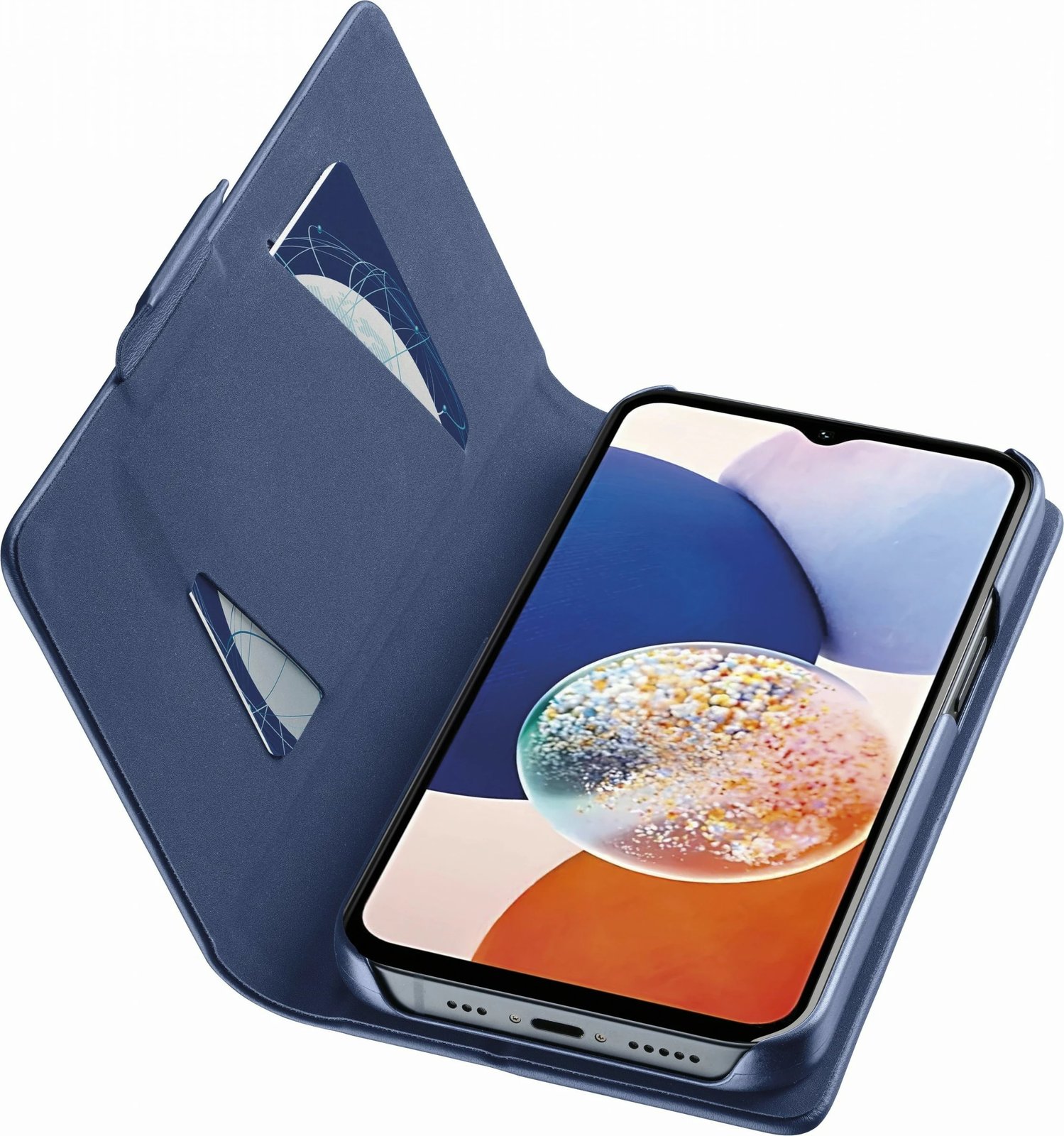 Mbështjellës folio Cellular Line për Samsung Galaxy A15, 6.5", xhuxhë, ngjyrë kaltër