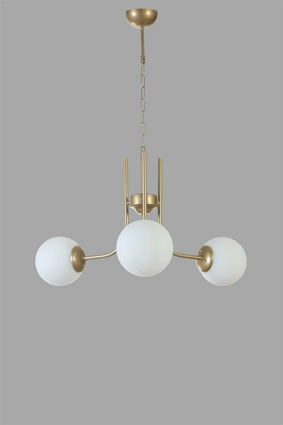 Llambë tavani Opviq Nevada, 3 drita, ngjyrë e bardhë dhe ari