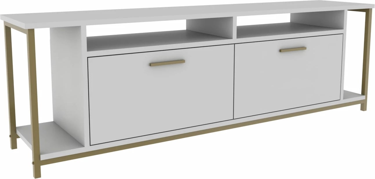 Komodë TV Hanah Home, Omar, e bardhë dhe ari