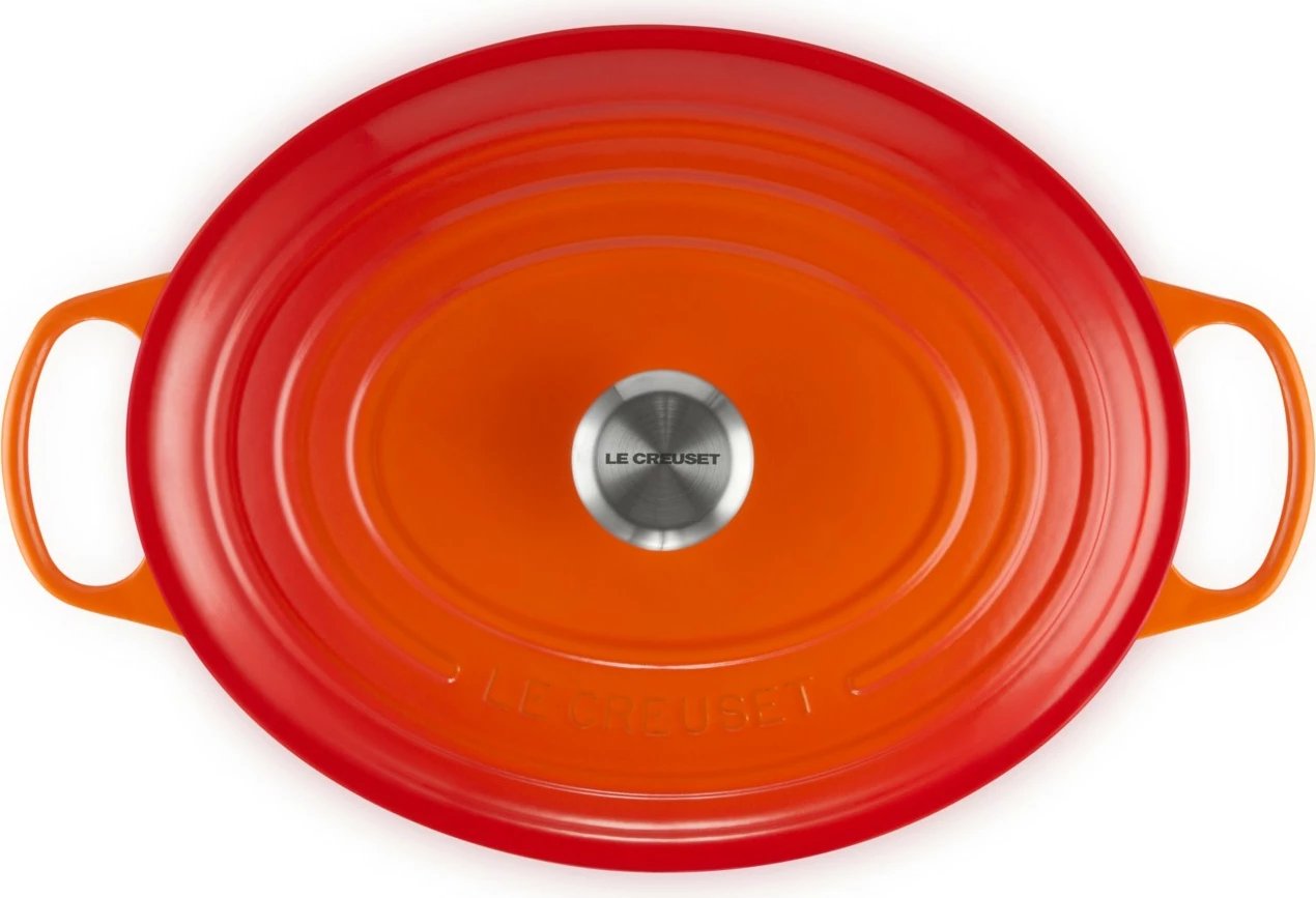 Tenxhere Le Creuset Signature 7.5L ovale, gize, portokalli