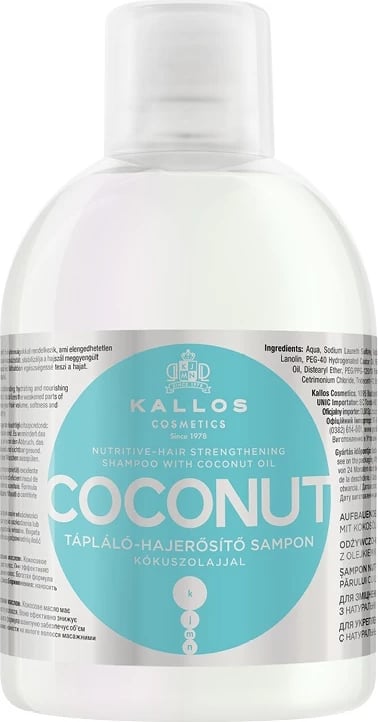 Shampon për femra Kallos KJMN Coconut Nutritive-Hair Strengthening, 1000ml