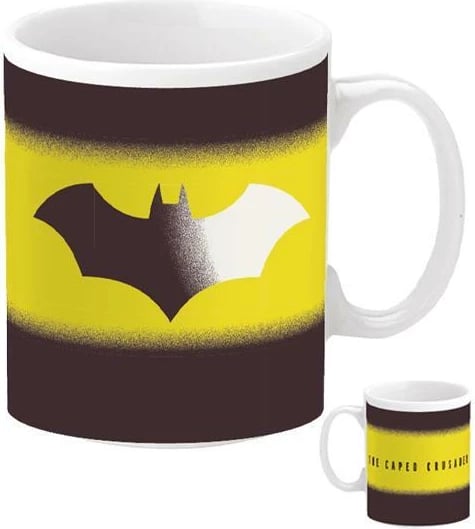 Filxhan qeramike NEXT Batman, 8.5x10.5xH12cm, Zi dhe Verdhë