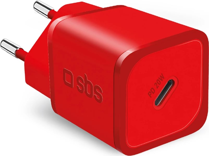 Karikues muri SBS TETRGAN1C20R, 20W, GaN, USB-C, Kuq
