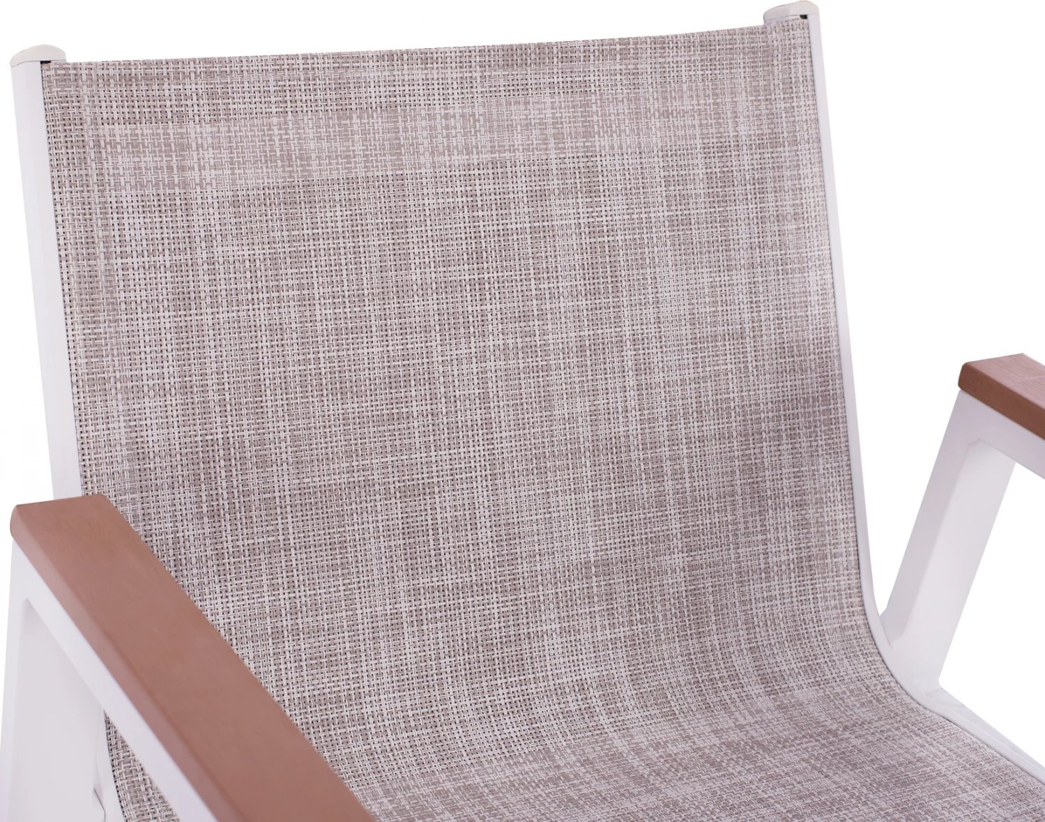 Karrige për bar alumini e bardhë me polywood 52x58x108 cm. FH5790.01