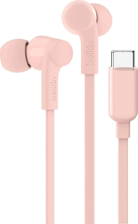 Kufje Belkin SoundForm me kabllo, USB Type-C, rozë