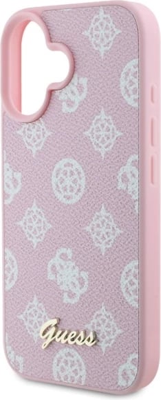 Mbështjellës Guess Peony Script MagSafe për iPhone 16, Rozë Mbështjellës Guess Peony Script MagSafe për iPhone 16, Rozë