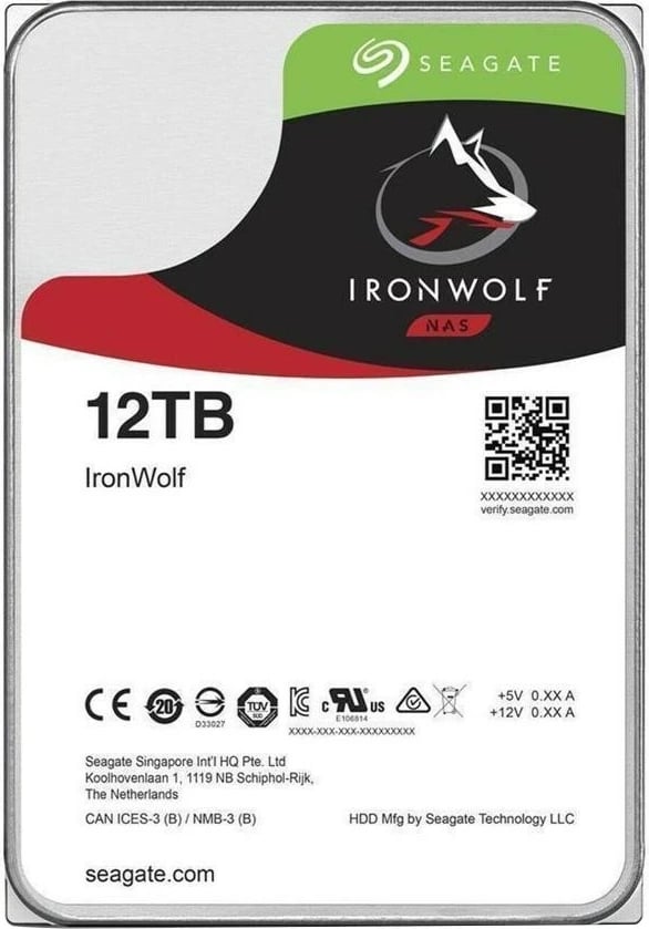 Hard disk Seagate IronWolf ST12000VN0008 12TB, 7200RPM, 256MB