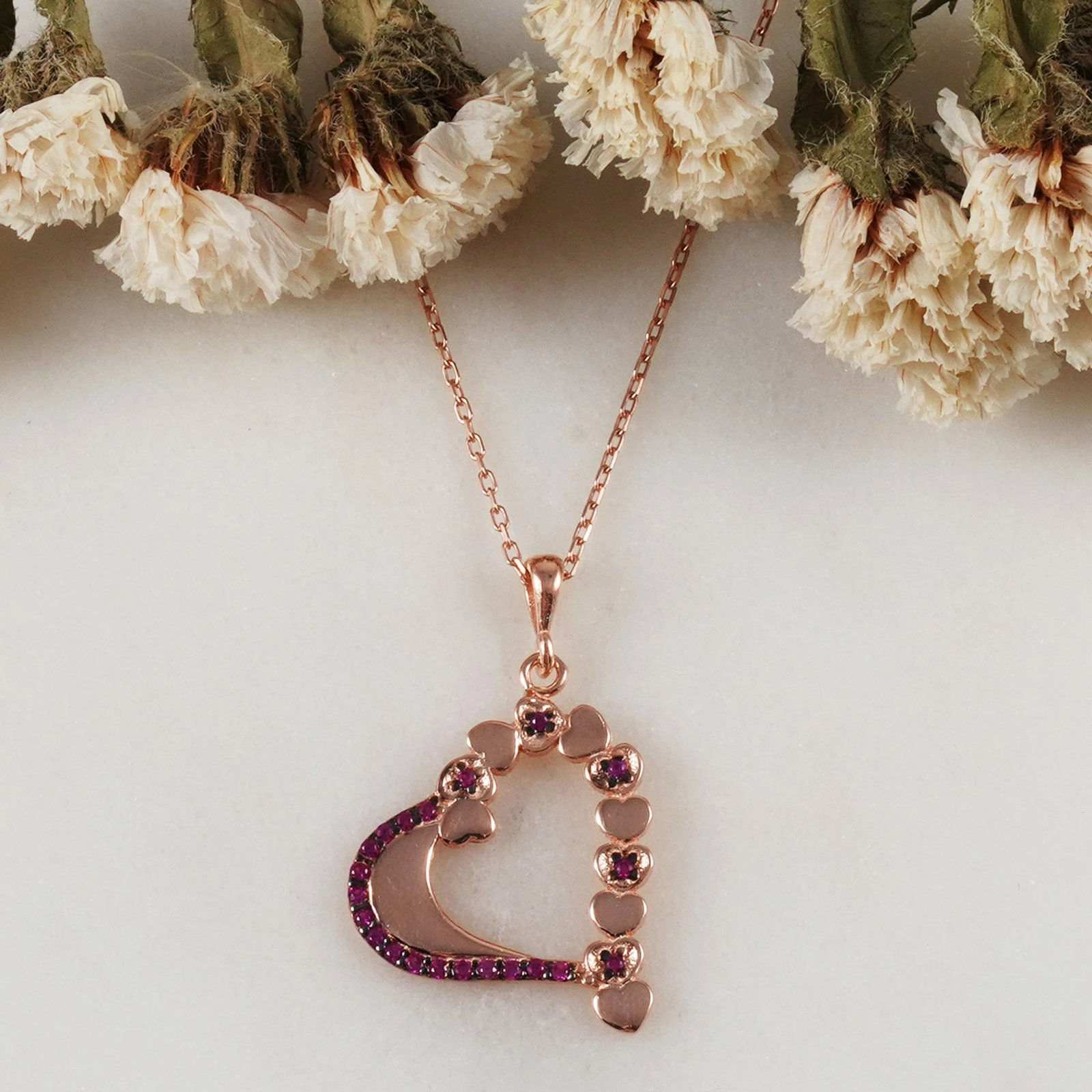 Qafore argjendi, ngjyrë rozë ari, Jumeon, 11104ROS