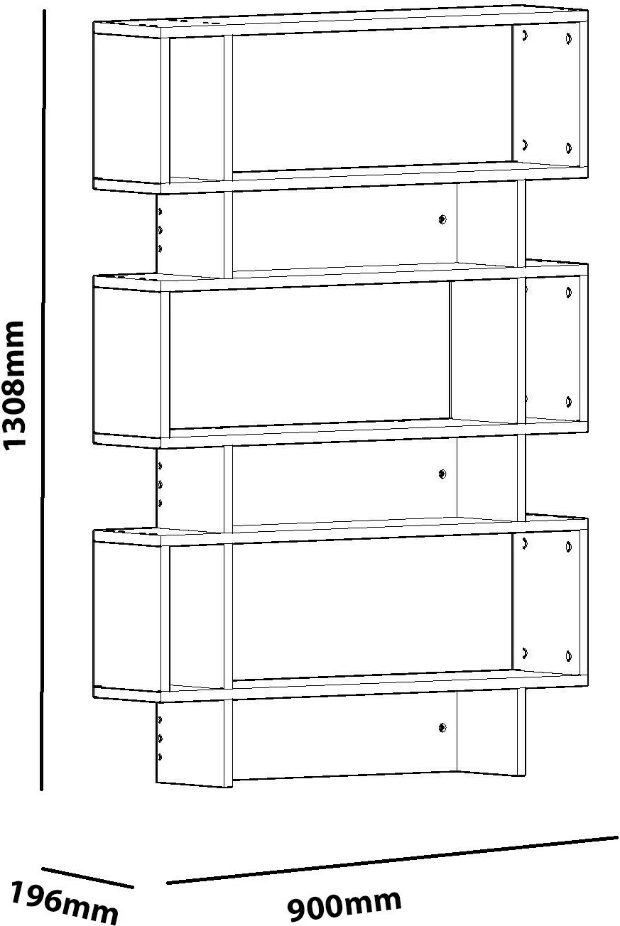 Raft librash Hanah Home, Elze, ngjyrë e bardhë