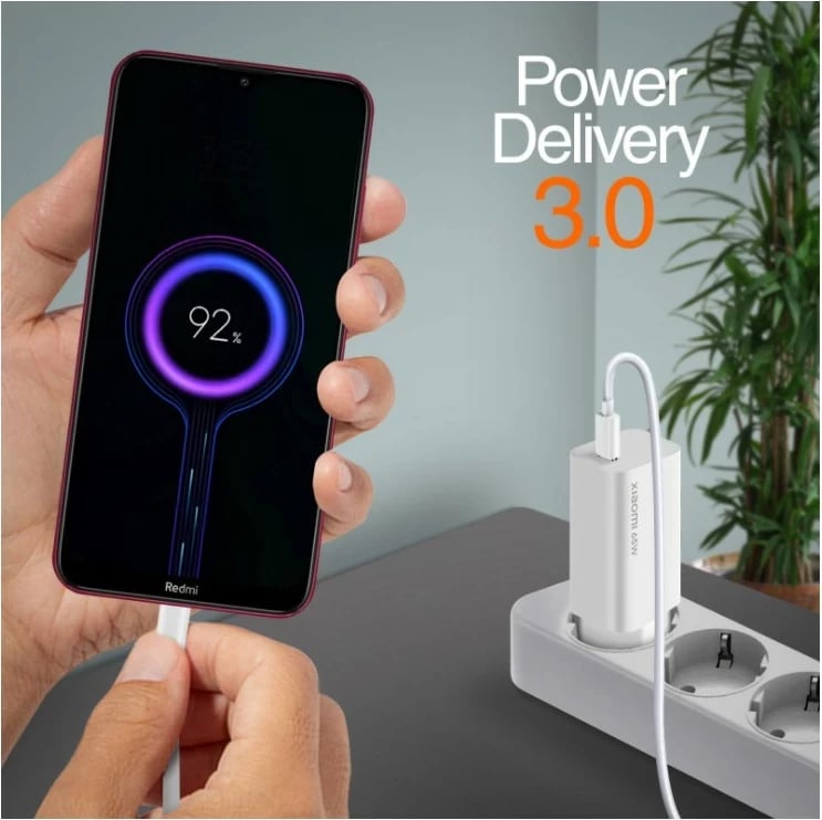 Karikues Xiaomi Mi Charge Type-C Fast Charge 65W, i bardhë