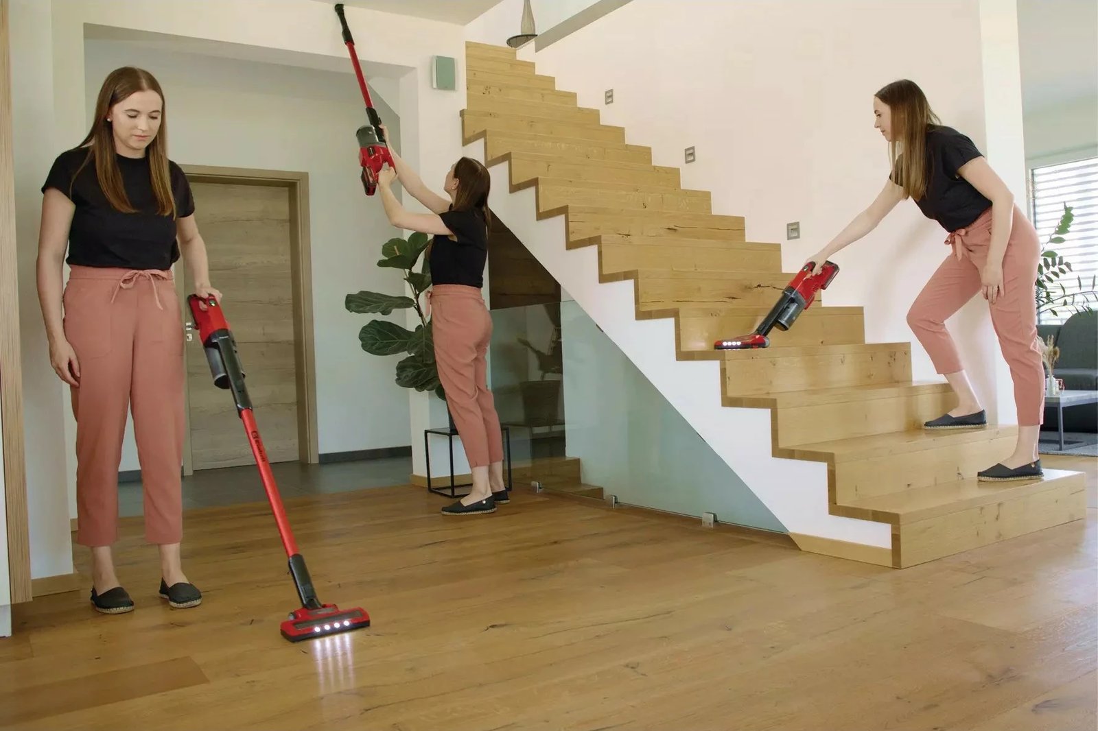 Fshesë me korrent 2-në-1 Einhell TE-SV 18 Li-Solo, pa qese, me bateri, e zezë/e kuqe Fshesë me korrent 2-në-1 Einhell TE-SV 18 Li-Solo, pa qese, me bateri, e zezë/e kuqe