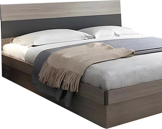 Krevat me hapësirë magazinimi Daizy, ngjyrë arre e hapur-gri, 120x200cm