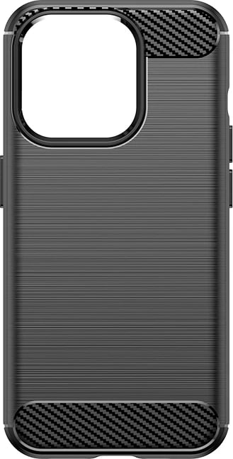 Mbështjellës Hurtel Carbon Case për iPhone 15 Pro, TPU, i zi