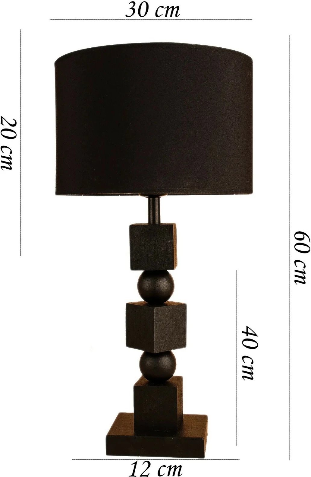 Llambë tavoline Opviq, YL670, trup druri, kapak PVC, ngjyrë e zezë