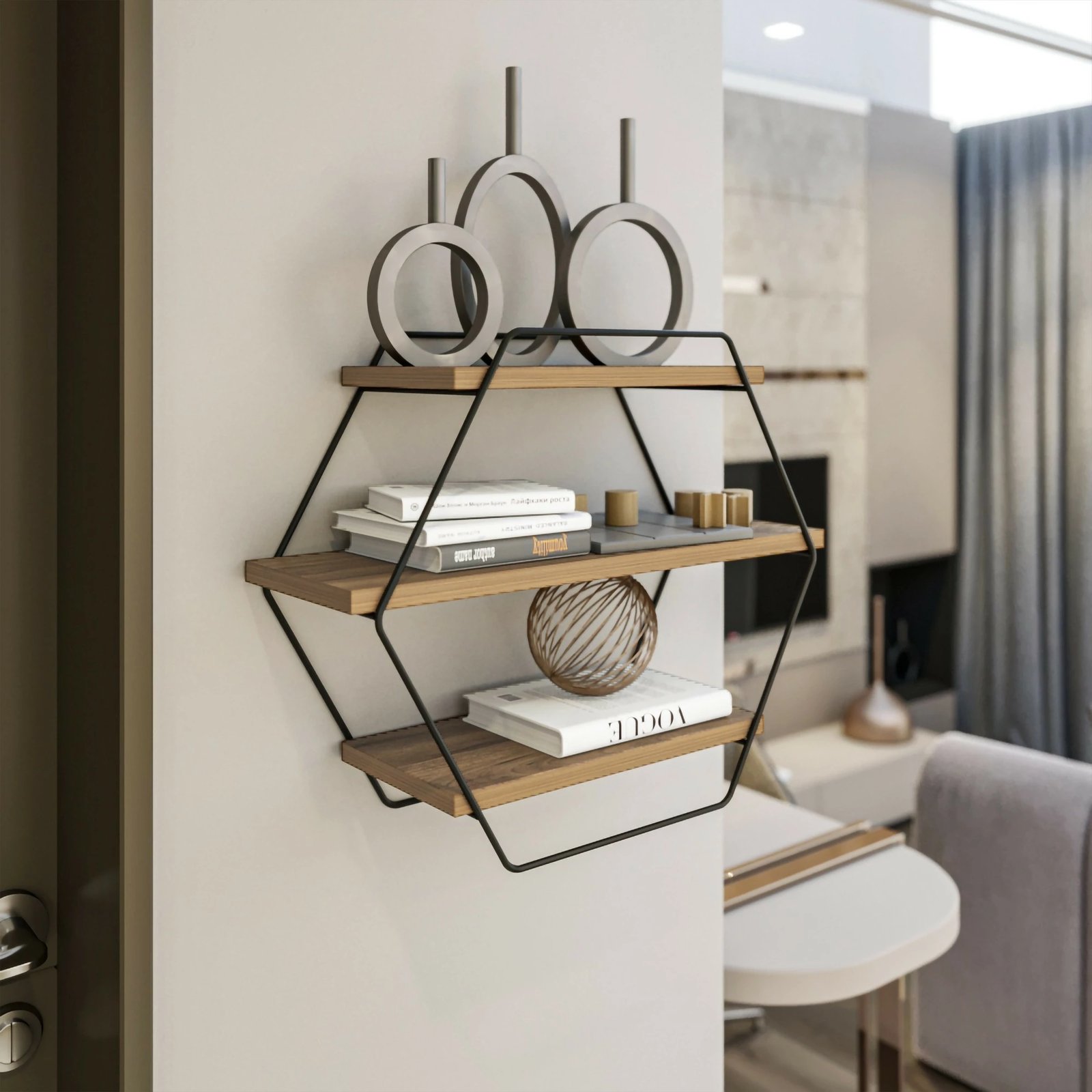 Raft muri Azra, Skye Decor, ngjyrë Atlantic Pine