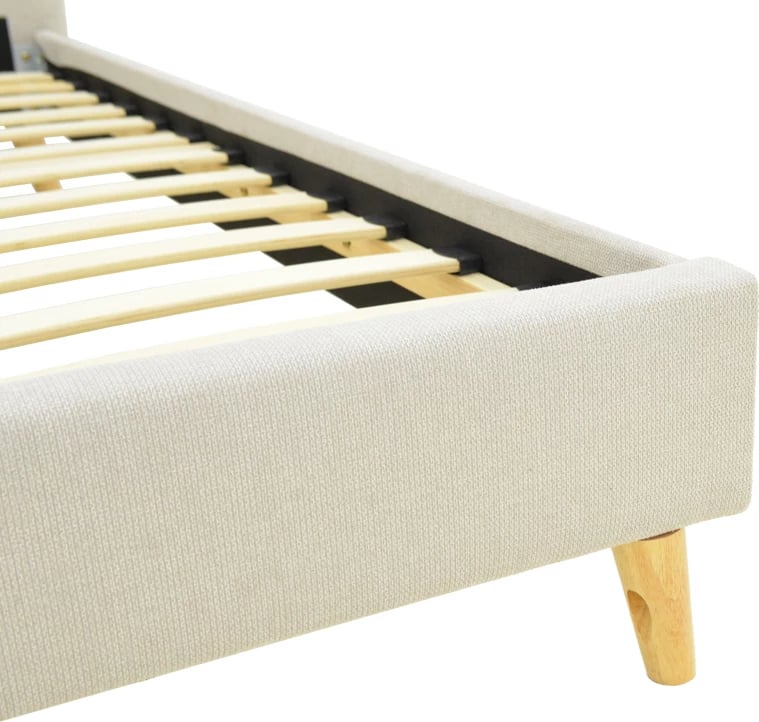 Krevat LumiLux, material stof, ngjyrë bezhë, 100x200cm