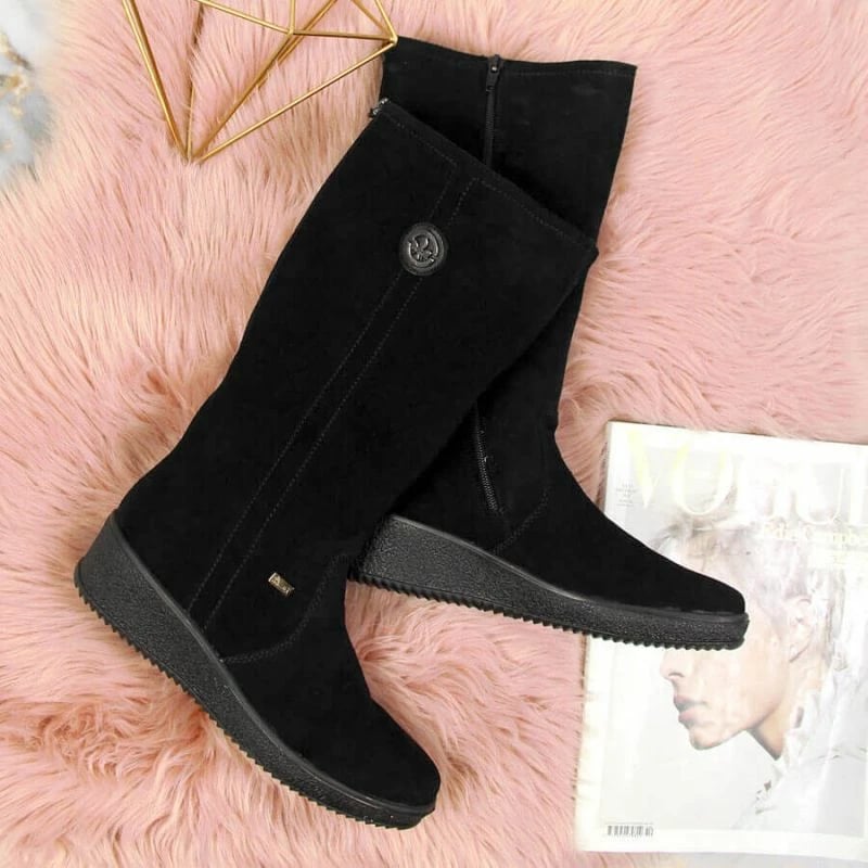 Çizme të gjata për femra Rieker, të zeza