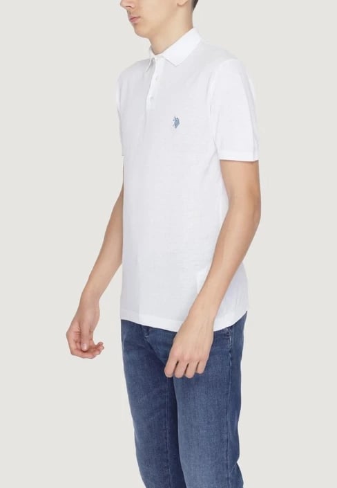 Fanellë polo për meshkuj U.s. Polo Assn., e bardhë