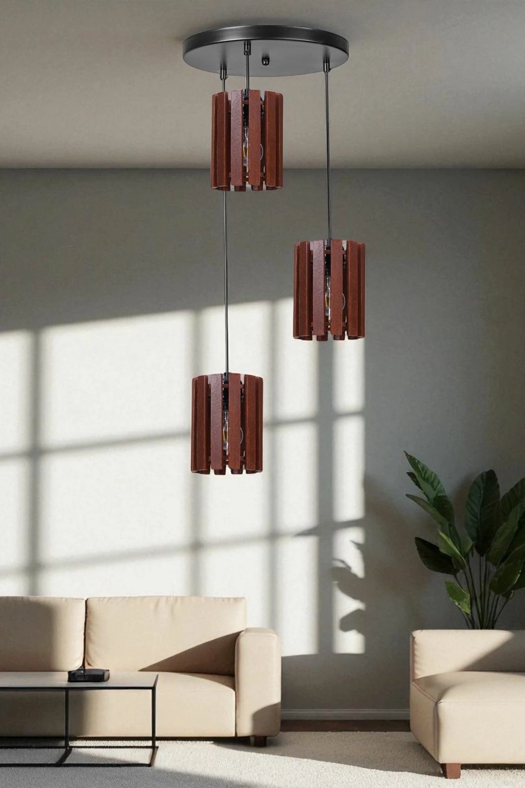 Llambë tavani Opviq, 9074-3, dru arre dhe e zezë