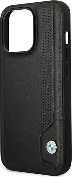 Mbështjellës BMW BMHCP14L22RBDK për iPhone 14 Pro 6.1", hardcase, lëkurë, e zezë