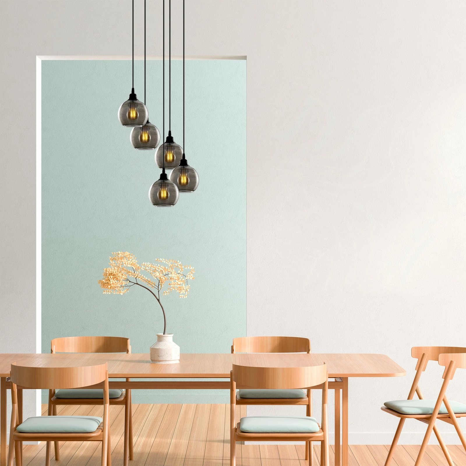 Llambë tavani Opviq, ngjyrë fume, 5 copa, 50x50x114 cm