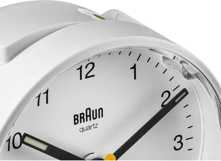 Alarm Braun BC01W, quartz, analog, bardhë Alarm Braun BC01W, quartz, analog, bardhë