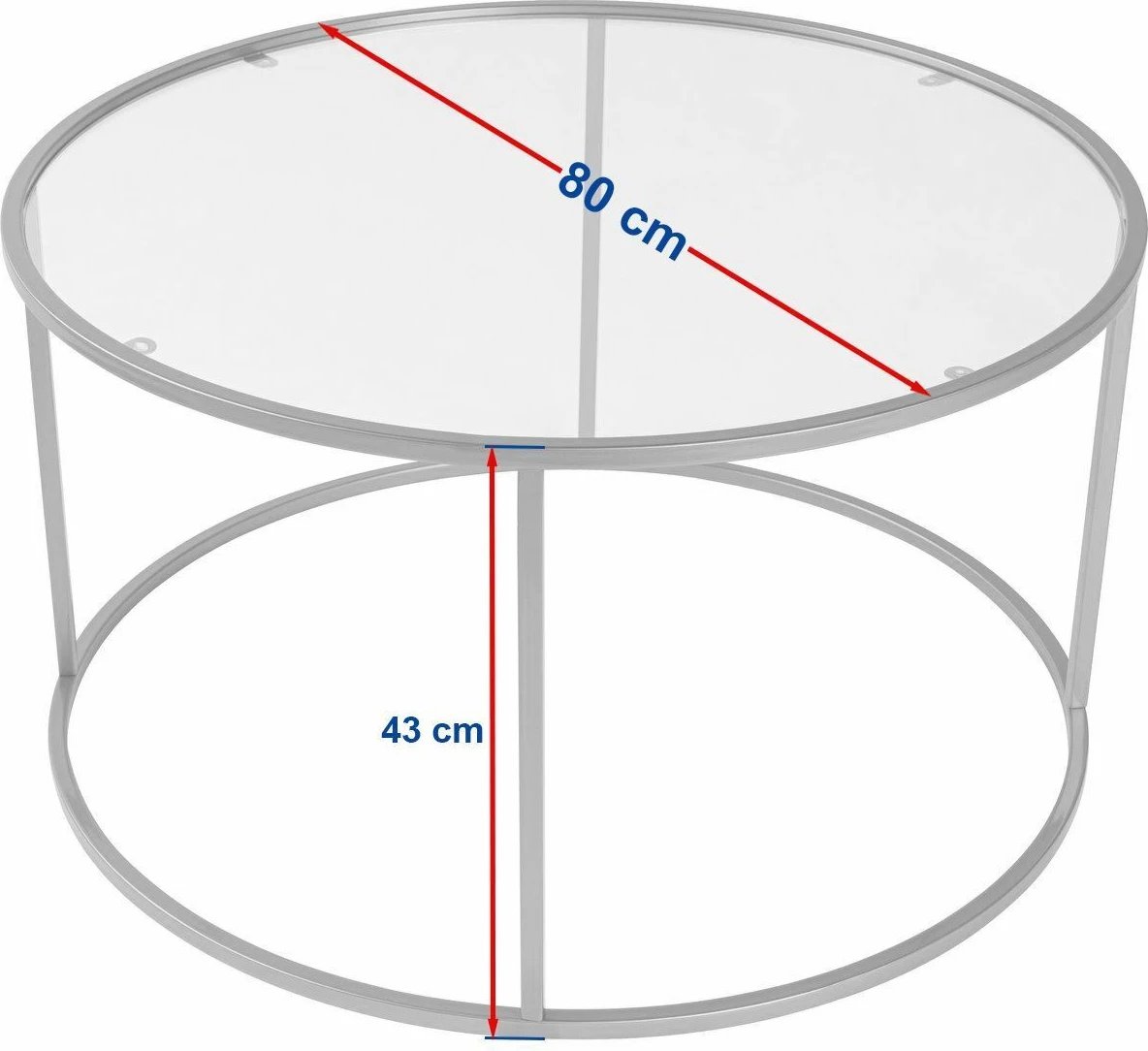 Tavolinë kafeje Nordure, Aurum - 80, e zezë, gri