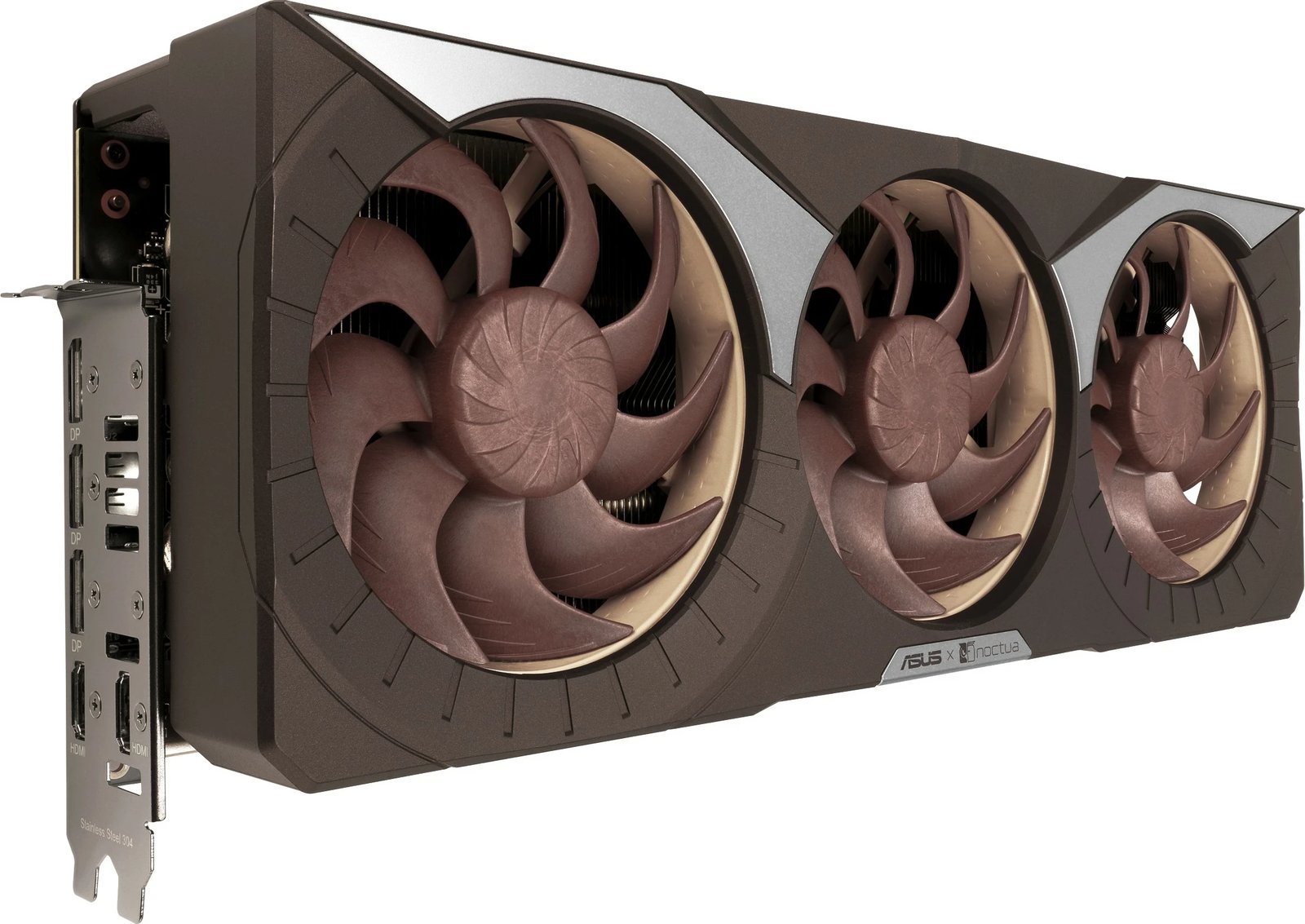 Kartelë grafike ASUS RTX 5080 Noctua OC Edition 16GB GDDR7, 3 ventilatorë, kafe Kartelë grafike ASUS RTX 5080 Noctua OC Edition 16GB GDDR7, 3 ventilatorë, kafe