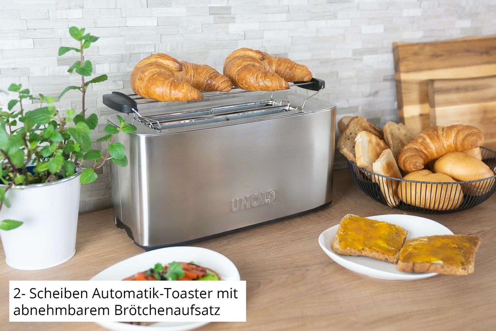 Toaster UNOLD Tom 38266, 4 feta, Inox, 1200 W, E zezë