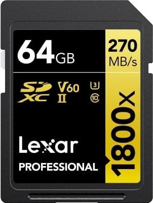 Kartë memorie Lexar SDXC, UHS-II U3, 64GB 