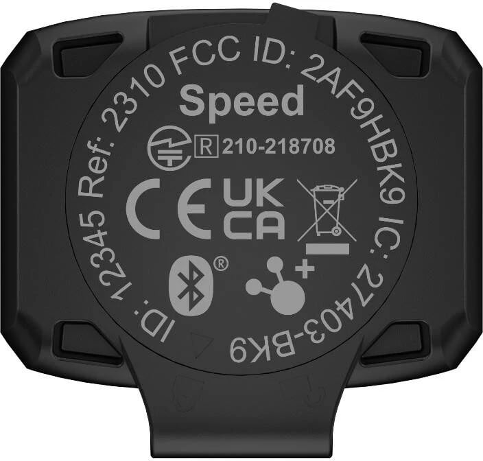 Sensor shpejtësie Coospo BK9S për biçikletë, Bluetooth 5.0 & ANT+, i zi