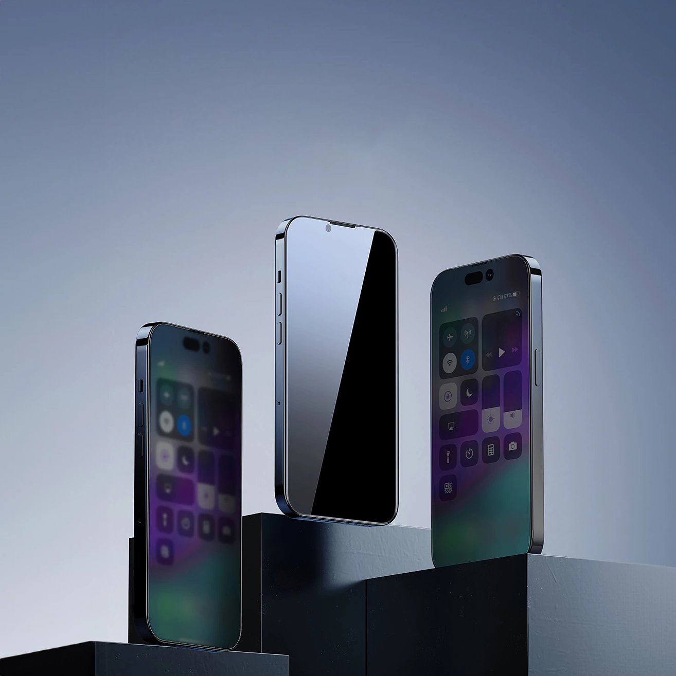 Xham i temperuar Baseus për iPhone 14 Pro, 0.4mm, Anti Spy, Set montimi, Transparent