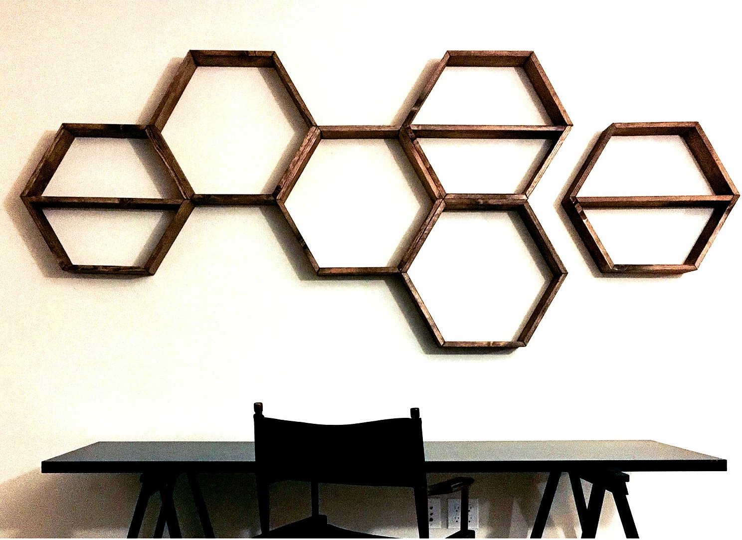 Set rafesh për mur, dru i fortë, ngjyrë arre, Skye Decor, Raf109 (6 copë)