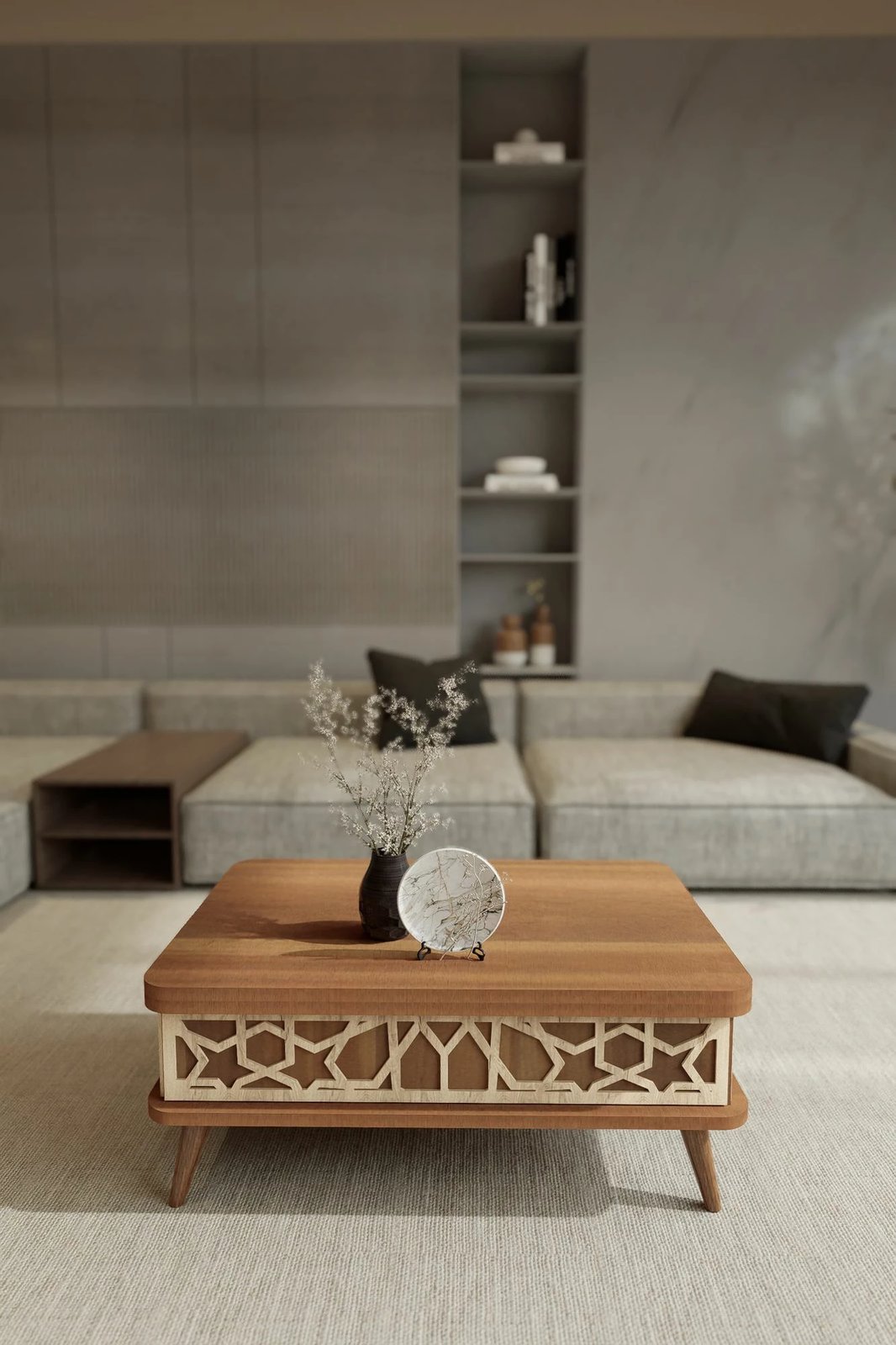 Tavolinë kafeje Skye Decor, Ottowa Ada, ngjyrë arre