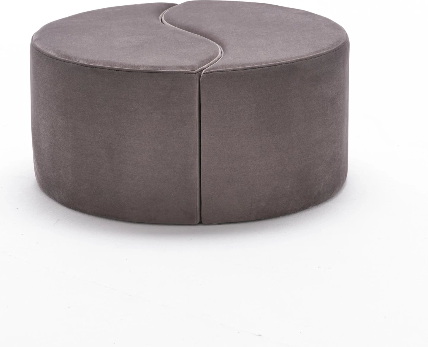 Puf Atelier del Sofa, kadife, ngjyrë mink, 80x40x80cm