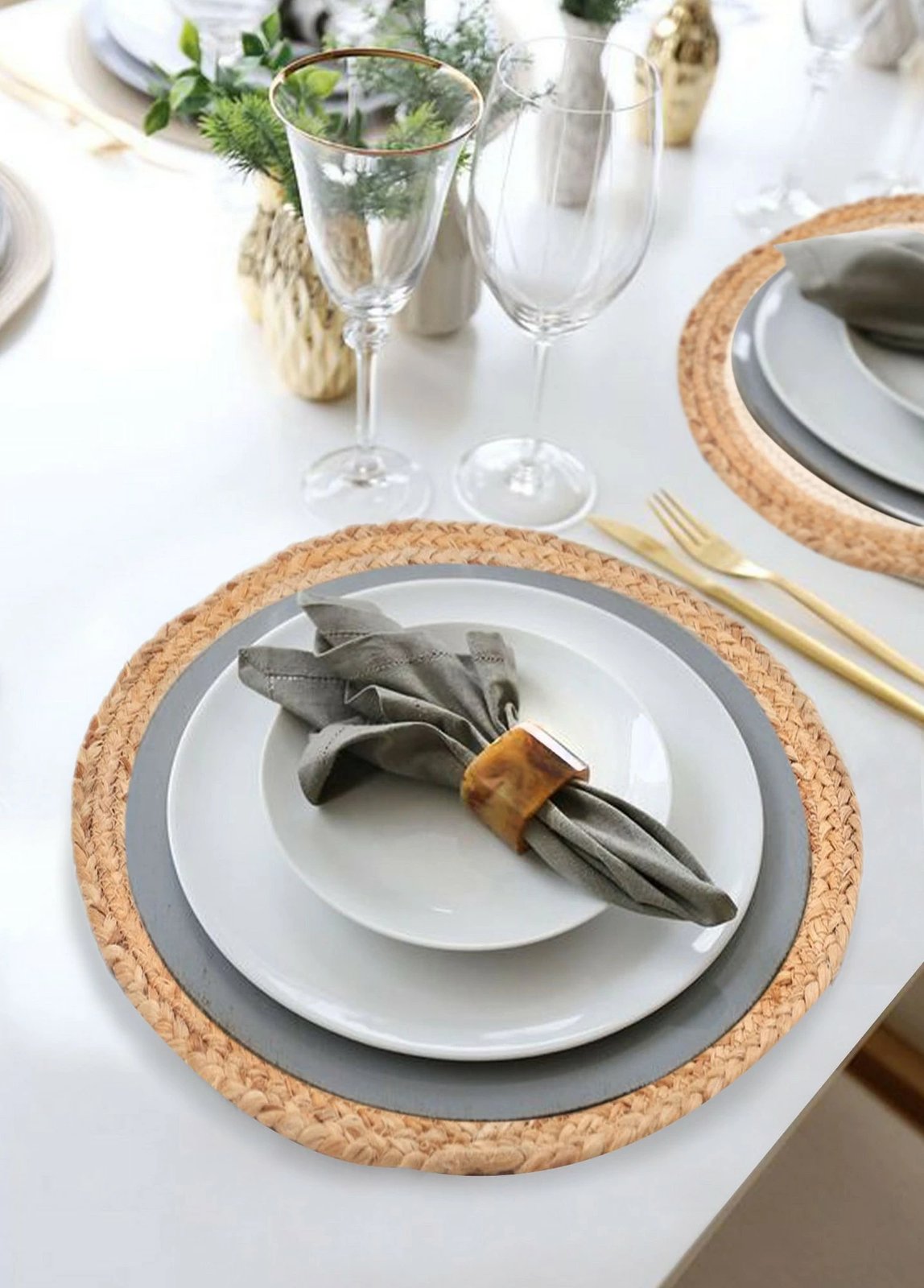 Ndamëse tavoline prej jute, Hermia, SRV0070, natyrale, 38cm