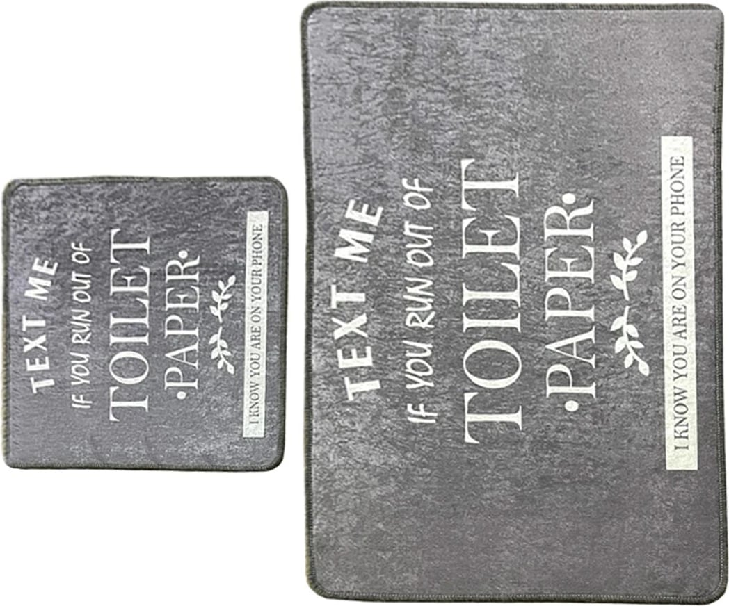 Set tapetash për banjo (2 copë), Mijölnir, për tualet, ngjyrë gri