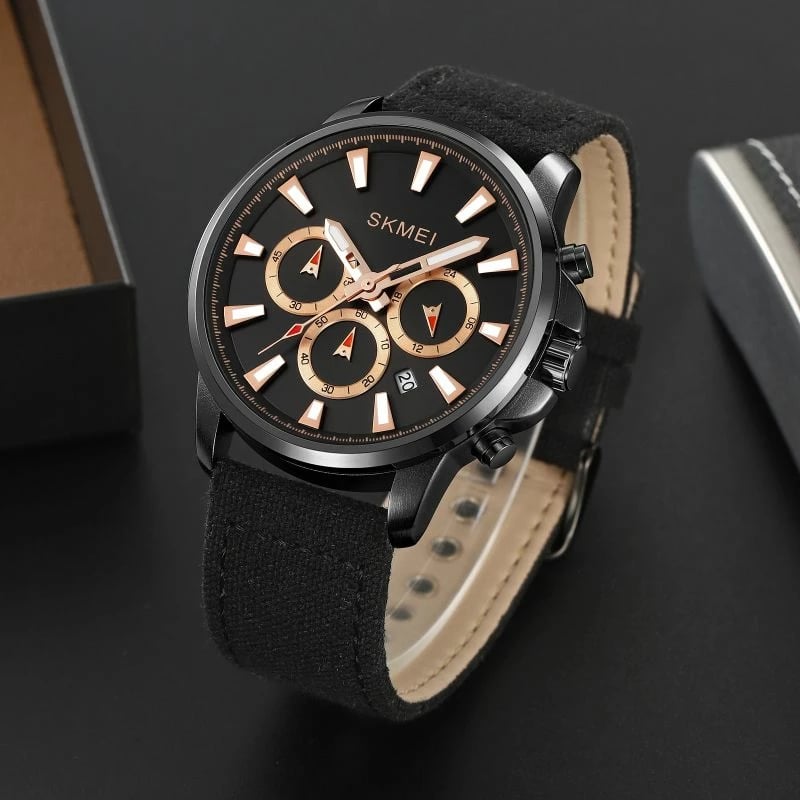 Orë dore për meshkuj Skmei, e zezë