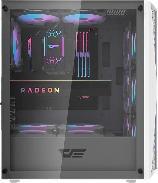 Kasë Darkflash DK352 Plus, Middle Tower, 4 ventilatorë ARGB, bardhë/zezë