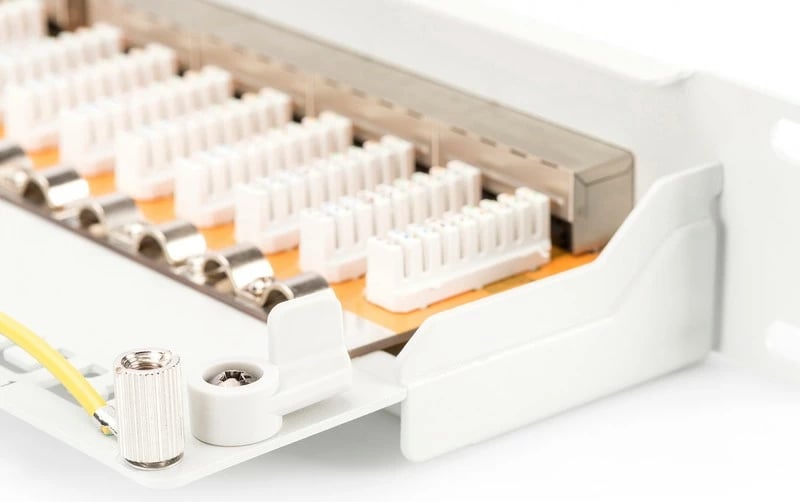 Patch panel Digitus DN-91624S, 24 porta, CAT 6, 19", Gri