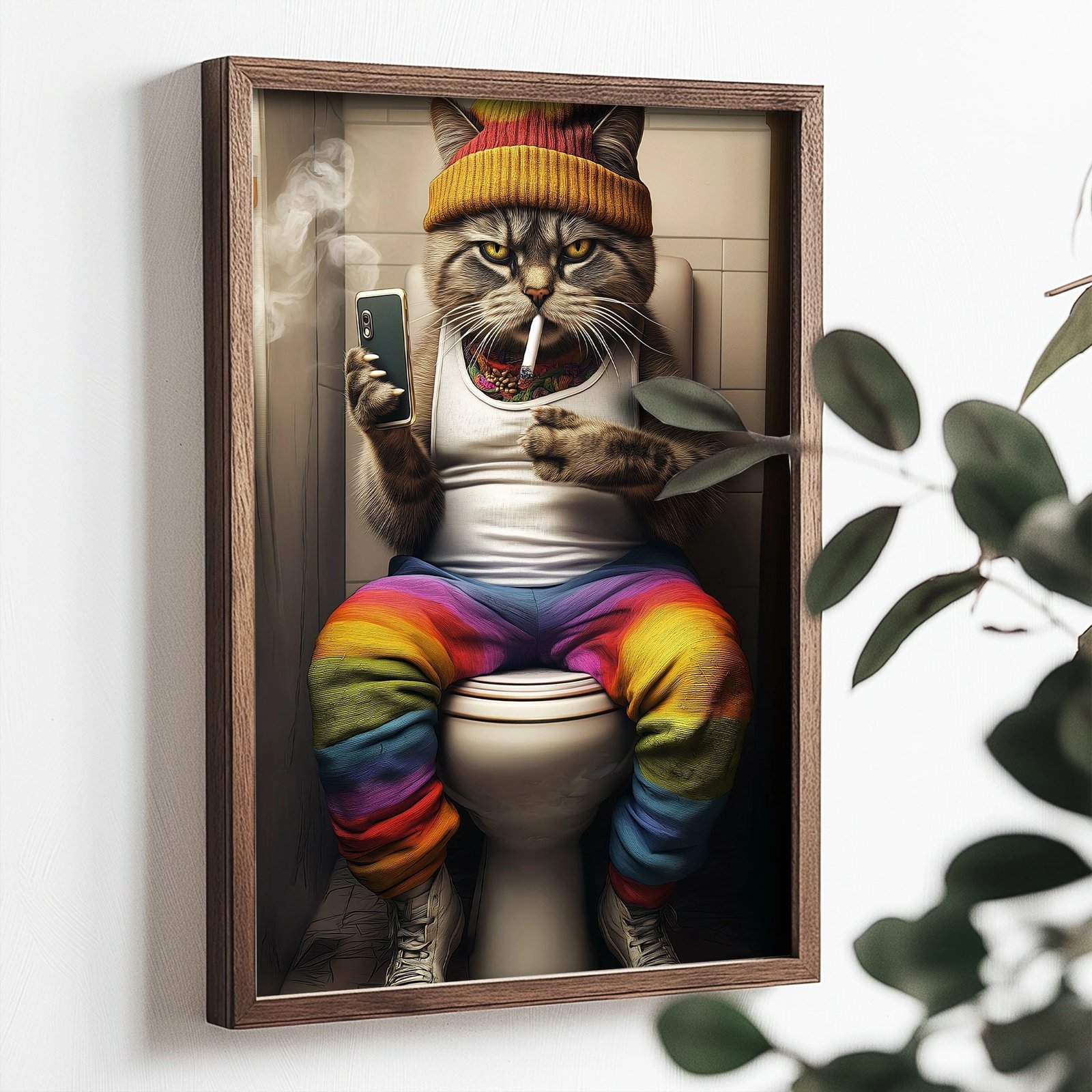 Pikturë dekorative me kornizë, MDF, Wallity, TUN004-XL, shumëngjyrëshe, 50x70x3.5cm