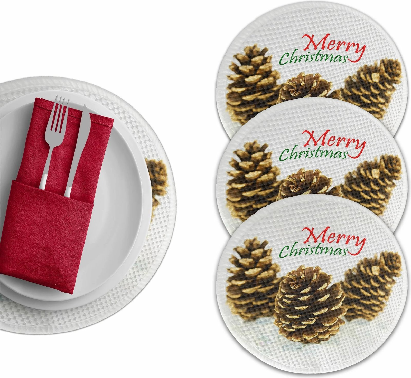 Nënshtrues tavoline, shumëngjyrësh, Hermia Concept, 4 copë, 37cm