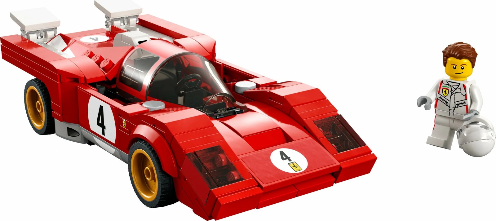 Set ndërtimi LEGO Speed Champions 76906, 1970 Ferrari 512 M, shumëngjyrësh