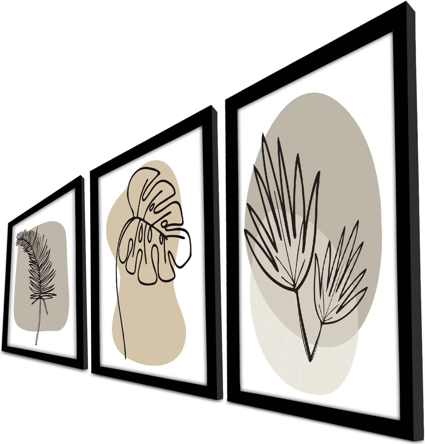 Pikturë dekorative me kornizë MDF (3 copë), Wallity, 3P3853NISCT-024